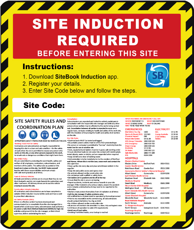 site rules sign